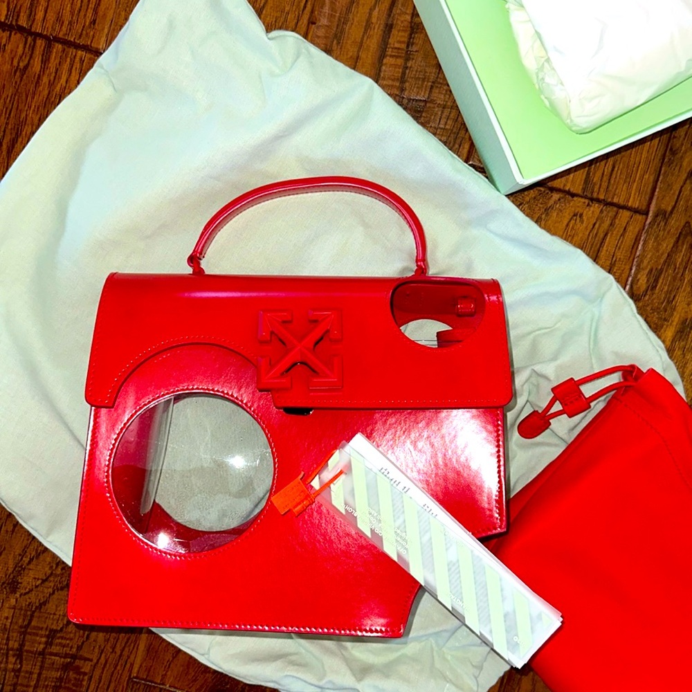 Brand new Authentic OFF WHITE Jitney RED BAG rare color ❤️